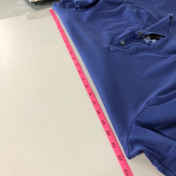 Banana Republic Mens Polo Size Large Tall Blue Luxury Touch Short‎ Sleeve - Picture 9 of 12